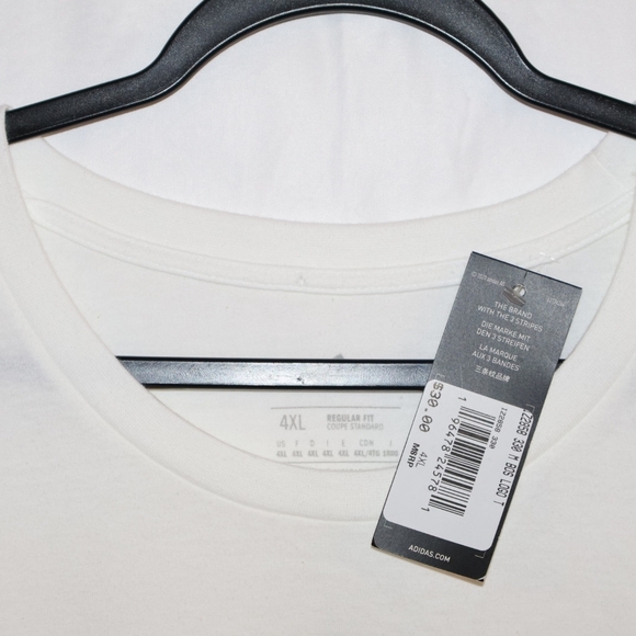Adidas White Tee / Navy Logo - Picture 3 of 4